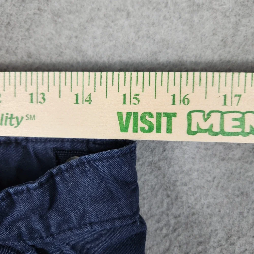 Old Navy Boot-Cut Pants Girls 18 Navy Blue Stretch Cotton Twill High Waisted